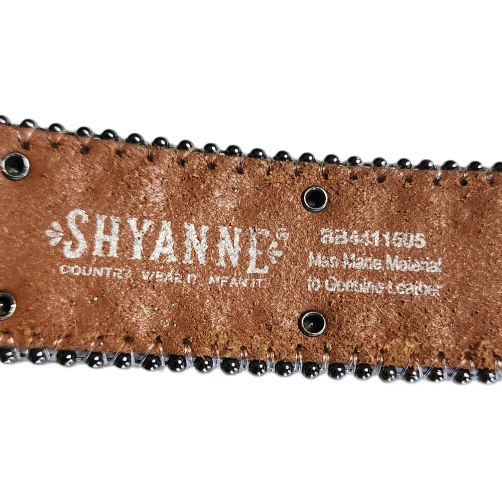 Shyanne Girls Western Belt Size 20 Rhinestone Studded Engraved Buckle Cowgirl